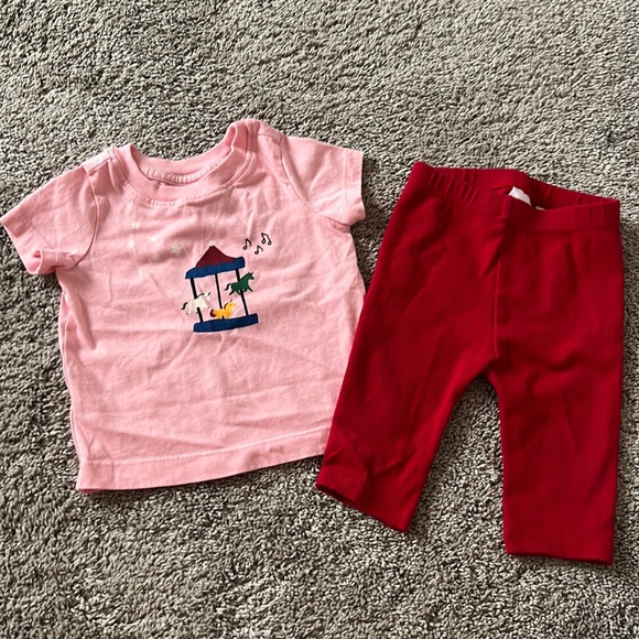 Hanna Andersson tee and ribbed pants - Picture 1 of 4